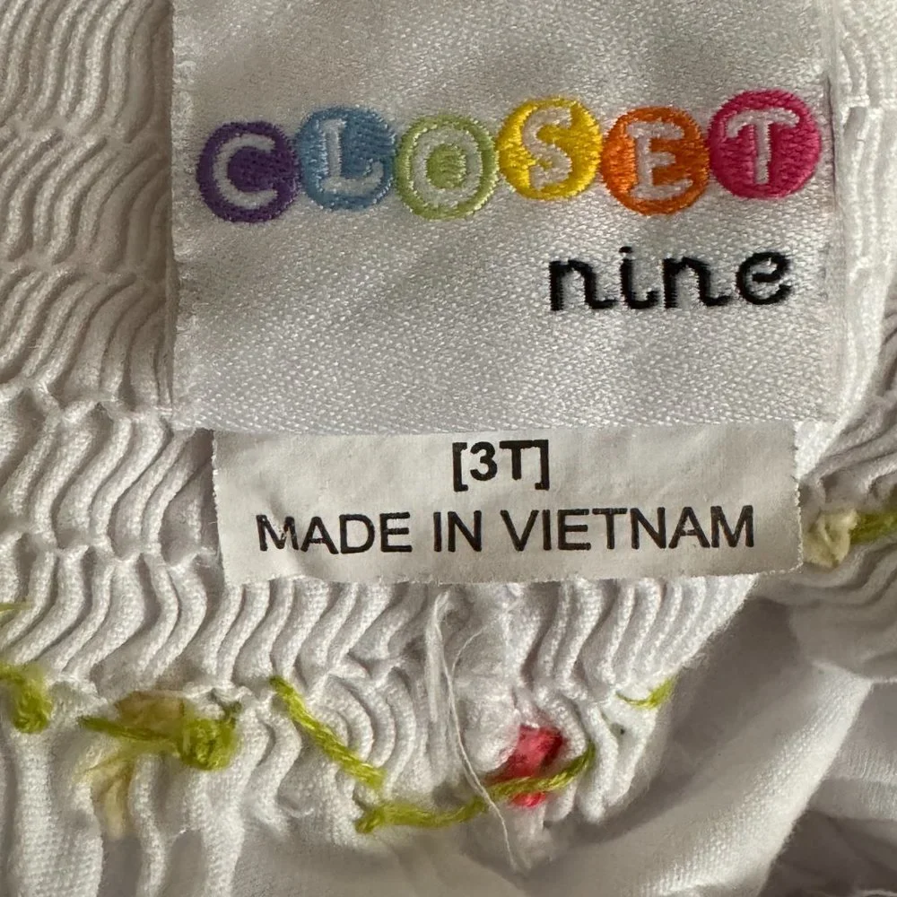 Closet Nine size 3T white smocked dress